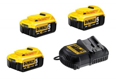 DeWALT DCB115P3 Súprava - nabíjačka a akumulátory 3 x 5 Ah