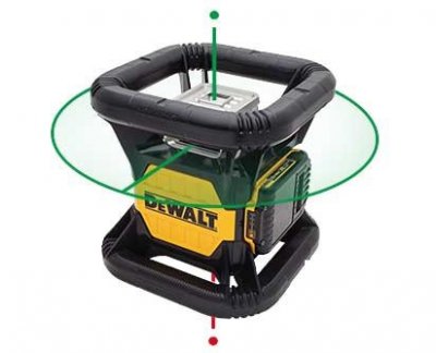 DeWALT DCE079D1G Aku rotačný laser zelený 18 V, 2 Ah