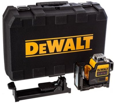 DeWALT DCE089LR Aku laserový kríž červený,  s adaptérom