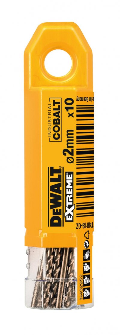DeWALT DT4918 Vrtáky do kovu  EXTREME HSS-E COBALT 2 x 49 mm, 10 ks