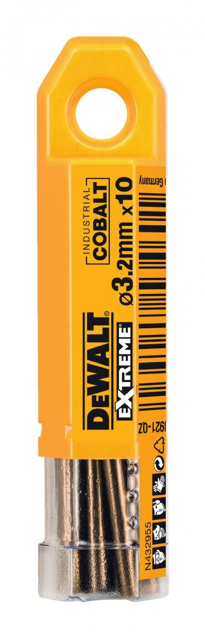 DeWALT DT4921 Vrtáky do kovu  EXTREME HSS-E COBALT 3,2 x 65 mm, 10 ks