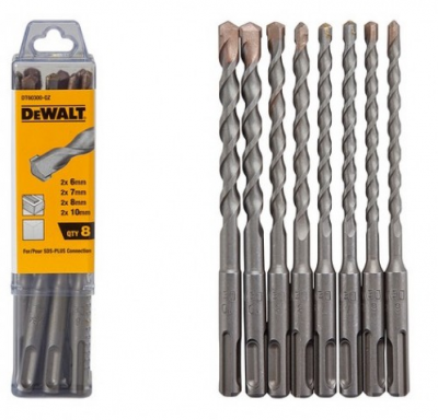 DeWALT DT60300 8- dielna súprava príklepových vrtákov SDS Plus