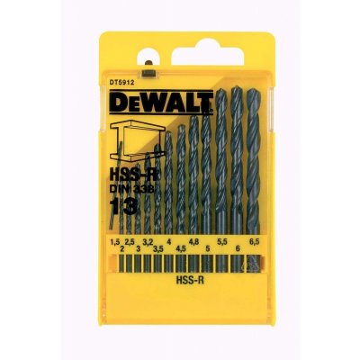 DeWALT DT5912 13-dielna súprava vrtákov do kovu HSS-R