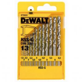 DeWALT DT5922 13-dielna sada vrtákov do kovu HSS-G