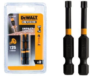 DeWALT DT70534T Skrutkovacie nástavce EXTREME T25 x 50 mm