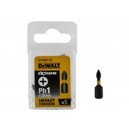 DeWALT DT7993T Skrutkovacie nástavce EXTREME Ph1 x 25 mm, 5 ks