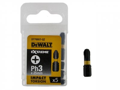 DeWALT DT7995T Skrutkovacie nástavce EXTREME Ph3 x 25 mm