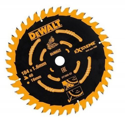 DeWALT DT1668 Špeciálny pílový kotúč EXTREME, ø 184 mm, 40 zubov
