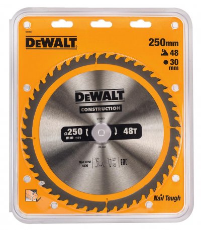 DeWALT DT1957 Pílový kotúč CONSTRUCTION, ø 250 mm, 48 zubov