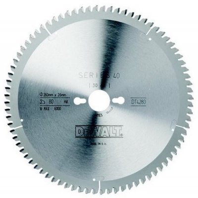 DeWALT DT4280 Pílový kotúč, ø 260 mm, 80 zubov