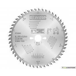 DeWALT DT4345 Pílový kotúč, ø 250 mm, 50 zubov