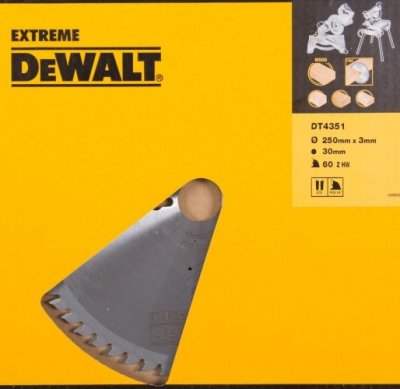 DeWALT DT4351 Pílový kotúč, ø 250 mm, 60 zubov