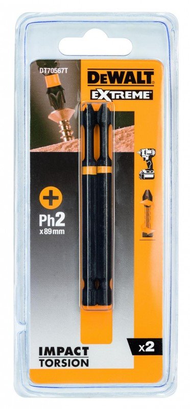 DeWALT DT70567T Skrutkovacie nástavce EXTREME Ph2 x 89 mm