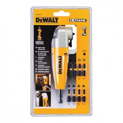 DeWALT DT71517T Uhlový prevod 90° pre nástavce + nástavce 9 ks