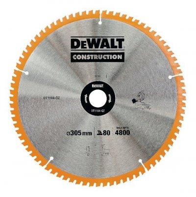 DeWALT DT1184 Pílový kotúč CONSTRUCTION, ø 305 mm, 80 zubov