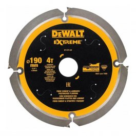 DeWALT DT1472 Rezný kotúč na cementovo-vláknité dosky, 190 x 30 mm, 4 zuby