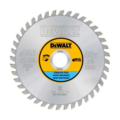 DeWALT DT1918 Pílový kotúč na kov, ø 140 mm, 40 zubov
