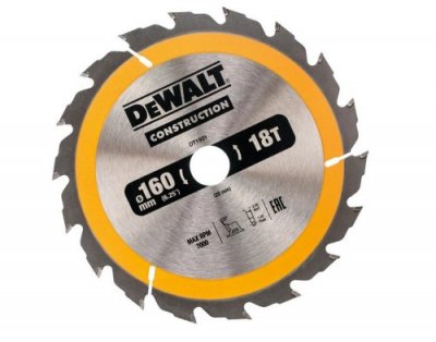 DeWALT DT1931 Pílový kotúč CONSTRUCTION, 160 x 20 mm, 18 zubov