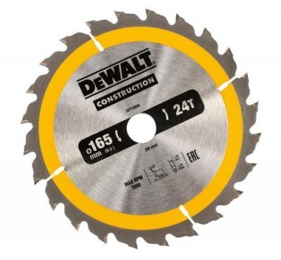 DeWALT DT1934 Pílový kotúč CONSTRUCTION, 165 x 20 mm, 24 zubov