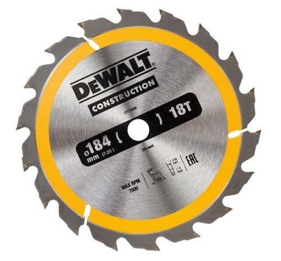 DeWALT DT1938 Pílový kotúč CONSTRUCTION, 184 x 16 mm, 18 zubov