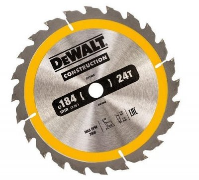 DeWALT DT1939 Pílový kotúč CONSTRUCTION, 184 x 16 mm, 24 zubov