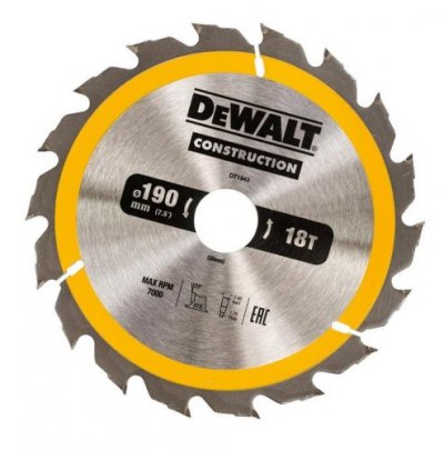DeWALT DT1943 Pílový kotúč CONSTRUCTION, 190 x 30 mm, 18 zubov