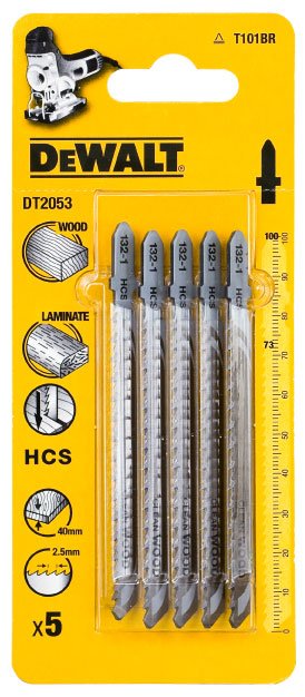 DeWALT DT2053 Pílový list HCS do dreva, 100 mm, 5 ks