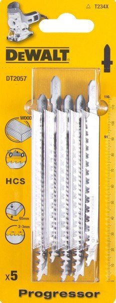 DeWALT DT2075 Pílový list HCS do dreva, 100 mm, 5 ks