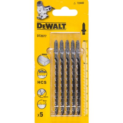 DeWALT DT2077 Pílový list HCS do dreva, 100 mm, 5 ks