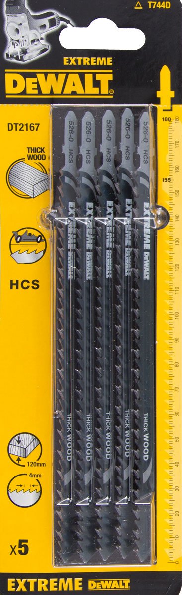DeWALT DT2167 Pílový list HCS do dreva, 180 mm, 5 ks