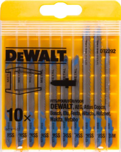 DeWALT DT2292 10-dielna sada pílových listov HSS do kovu