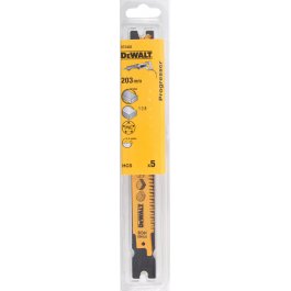 DeWALT DT2402 Bimetalové pílové listy na drevo, 203 mm, 5 ks