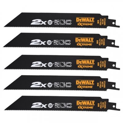 DeWALT DT2408L Bimetalové pílové listy EXTREME, 203 mm, 5 ks