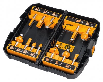 DeWALT DT90016 12-dielna súprava stopkových fréz