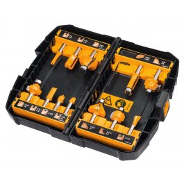 DeWALT DT90016 12-dielna súprava stopkových fréz