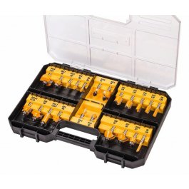 DeWALT DT90017 22-dielna sada stopkových fréz s tvrdokovom