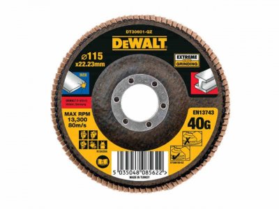 DeWALT DT30601 Brúsny kotúč EXTREME plochý, ø 115 mm, zrnitosť 40, 1 ks