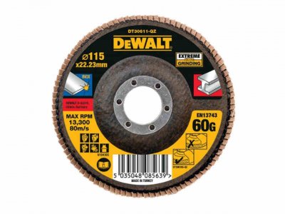 DeWALT DT30611 Brúsny kotúč EXTREME plochý, ø 115 mm, zrnitosť 60, 1 ks