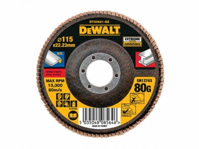 DeWALT DT30621 Brúsny kotúč EXTREME plochý, ø 115 mm, zrnitosť 80, 1 ks