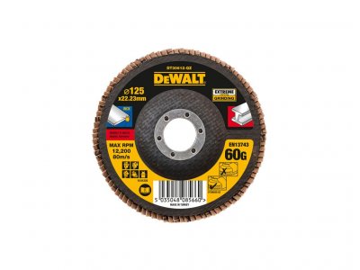 DeWALT DT30612 Brúsny kotúč EXTREME plochý, ø 125 mm, zrnitosť 60, 1 ks