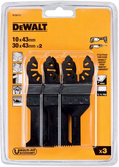 DeWALT DT20713 3-dielna súprava príslušenstrva pre oscilačné náradie