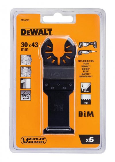 DeWALT DT20723 Bimetalové píly, 43 x 30 mm, 5 ks