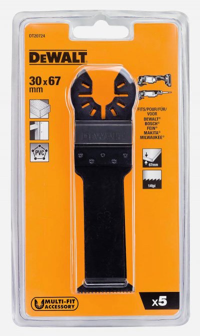 DeWALT DT20724 Bimetalové píly, 67 x 30 mm, 5 ks