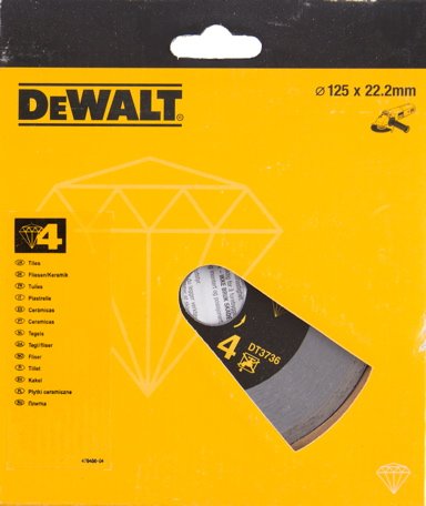 DeWALT DT3736 Diamantový rezný kotúč na obklady sintrovaný PHP 4 , 125 mm
