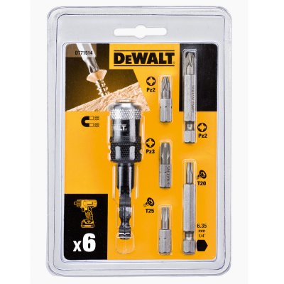 DeWALT DT71514 6-dielna sada skrutkovacích nástavcov