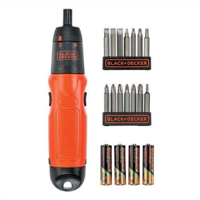 BLACK+DECKER A7073-XJ 19-dielna súprava bitov, skrutkovač, batéria