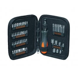 BLACK+DECKER A7104-XJ 56-dielna súprava bitov a nástrčkových kľúčov