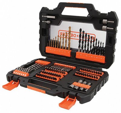 BLACK+DECKER A7230-XJ 104-dielna súprava vrtákov, bitov a nástrčkových kľúčov