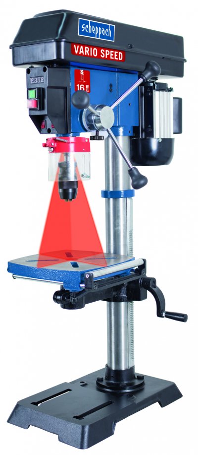 Scheppach DP 18 VARIO Stojanová vŕtačka s krížovým laserom 550 W