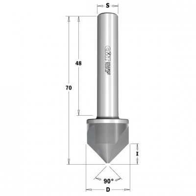 CMT Orange Tools CMT C521 Záhlbník stopkový 90° - D19,2 I9 L70 S=10x48